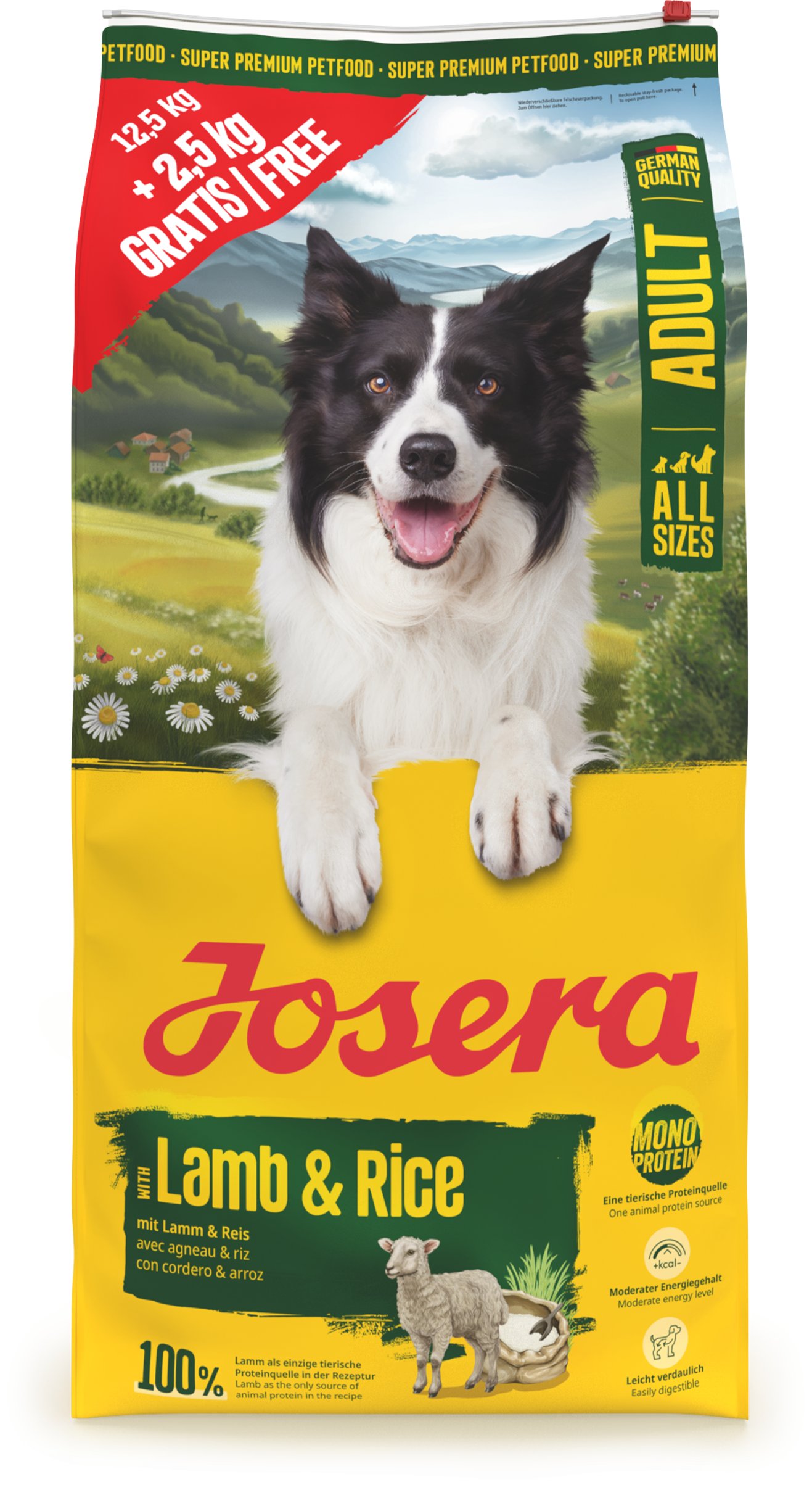 Josera Adult Lamb & Rice 12,5+2,5kg