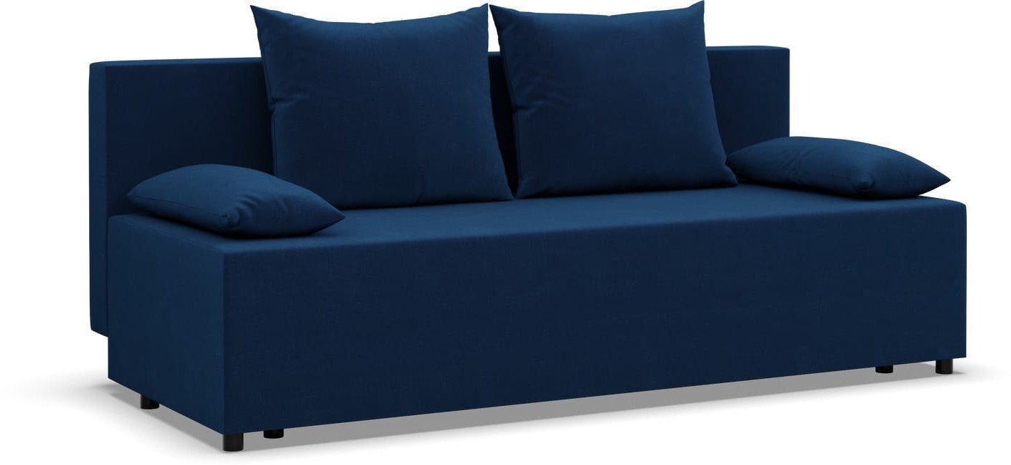 Kanapa rozkładana, Vista, velvet, 191x92x95 cm, granatowy | TYLETEGOTU