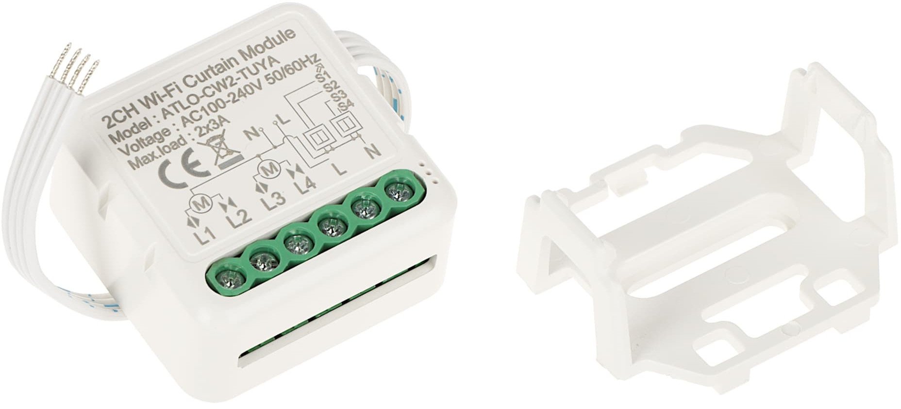 PODWÓJNY INTELIGENTNY STEROWNIK ROLET ATLO-CW2-TUYA Wi-Fi, Tuya Smart