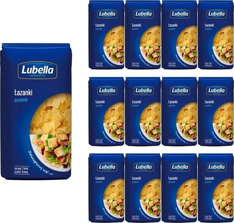 Lubella Lubella Makaron łazanki 400 g x 12 sztuk