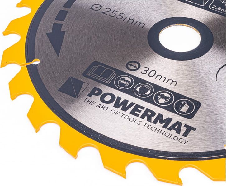 Powermat Tarcza widiowa do drewna Powermat (255 mm, 30 mm, 24 zęby)