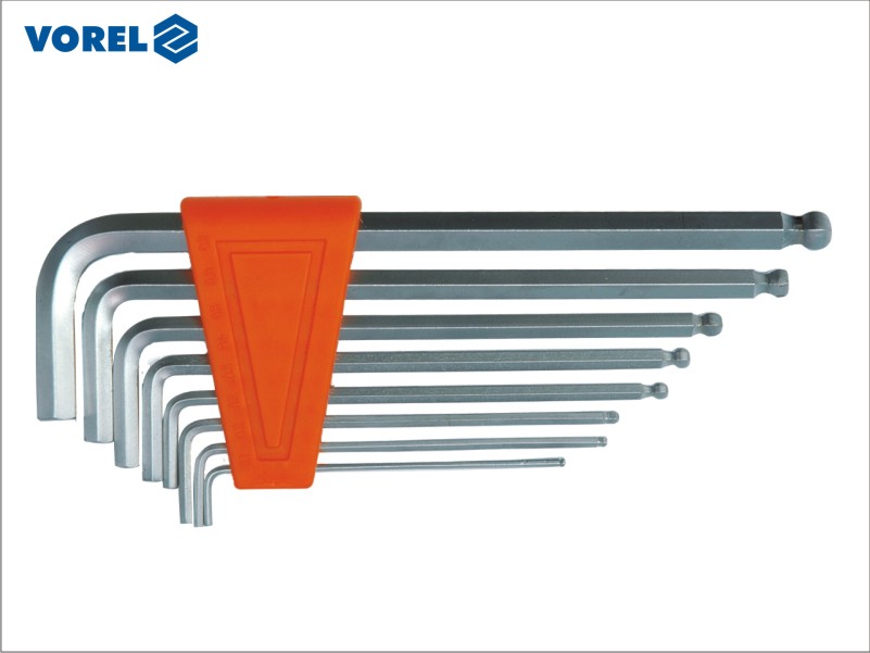 Vorel Zestaw kluczy imbusowych hex typ L 1,5-8mm z kulką 8szt. (56473)