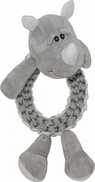 Duvo+ Duvo+ Zabawka Szarpak Ring Nosorożec 32x14,5x12cm