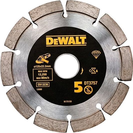 Dewalt diamentowa tarcze do nacinania zaprawy murarskiej, 125mm (DT3758-QZ)