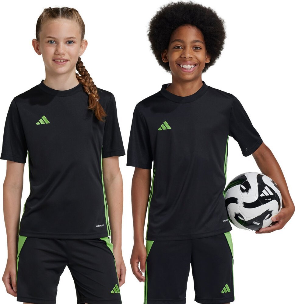 Adidas Koszulka dla dzieci adidas Tabela 23 Jersey czarno-limonkowa JJ1155 164cm