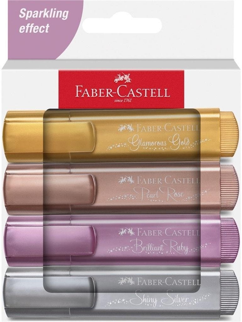Zakreślacz metaliczny 4 kolory FABER CASTELL