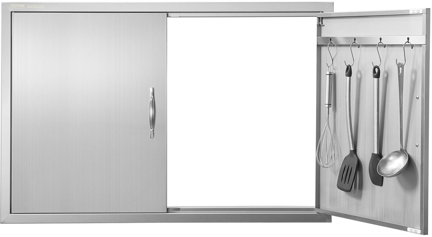 Drzwiczki do wyspy grillowej 99x66 cm stal nierdzewna na zewnątrz