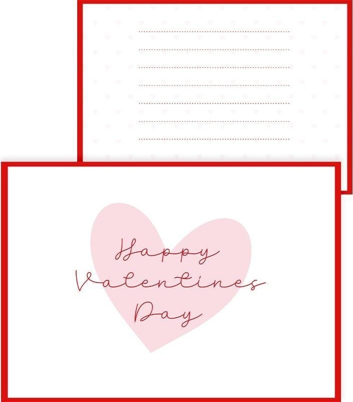 Kartka na życzenia z kopertą dla Walentynki
