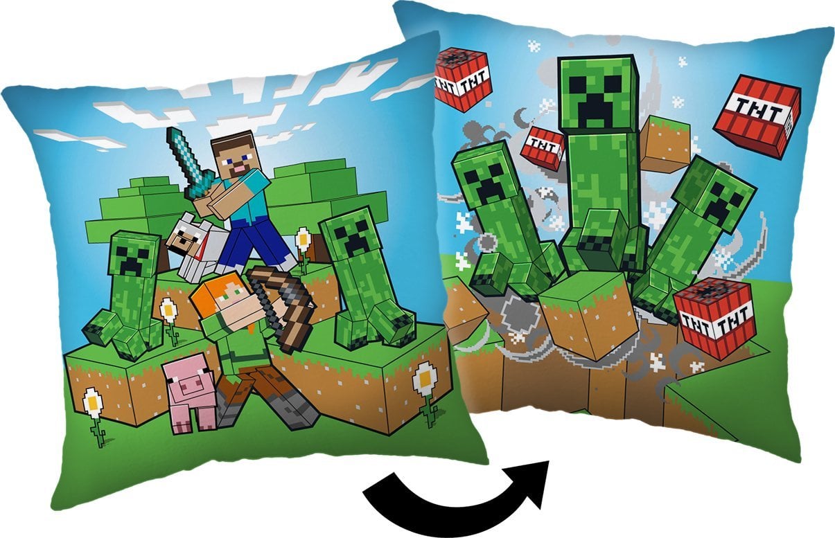 Jerry Fabrics MINECRAFT GAMER GRA PODUSZKA JASIEK DWUSTRONNA DLA DZIECI