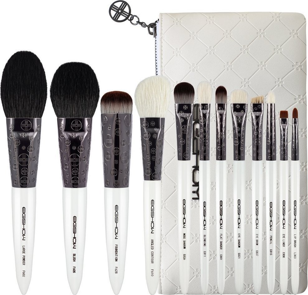 Eigshow Beauty Eigshow Zestaw 12 szt Classic Brush Kit Light Gun Black Gravered