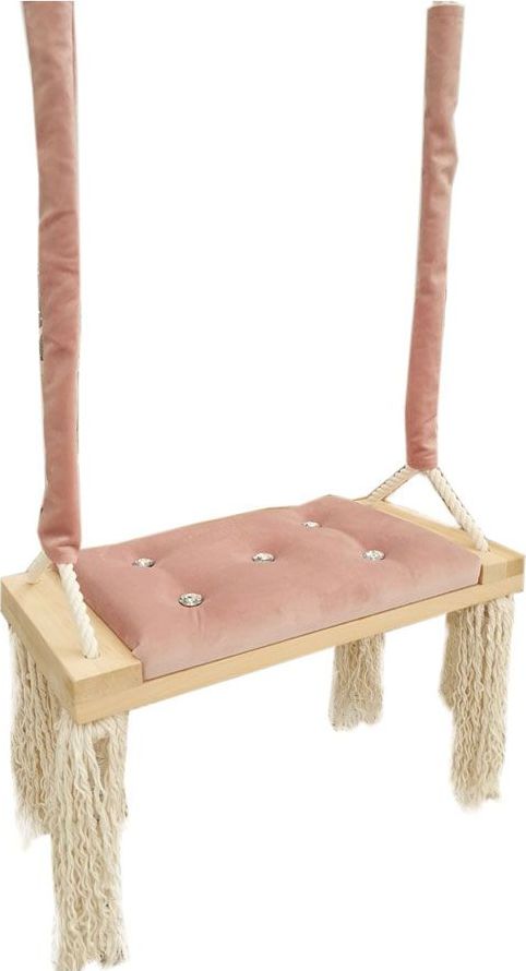 Huśtawka Elior Różowa huśtawka dla dziewczynki z kryształkami - Pegi (E11387)