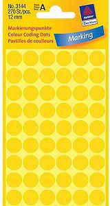 Avery Zweckform ETYK.ZF 3144 12 MM KÓŁKA ŻÓŁTE ETYKIETA - 3144