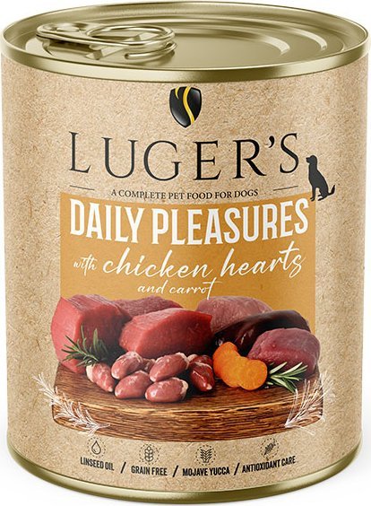 Karma mokra dla psa Luger's Daily Pleasures z sercami z kurczaka i marchewką 800 g