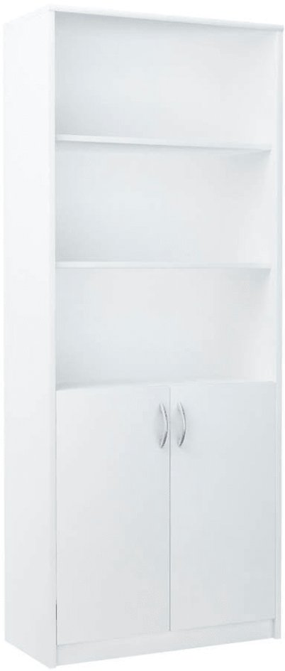 Regał biurowy, półki, Classic, 74x35x180 cm, biel, mat | TYLETEGOTU