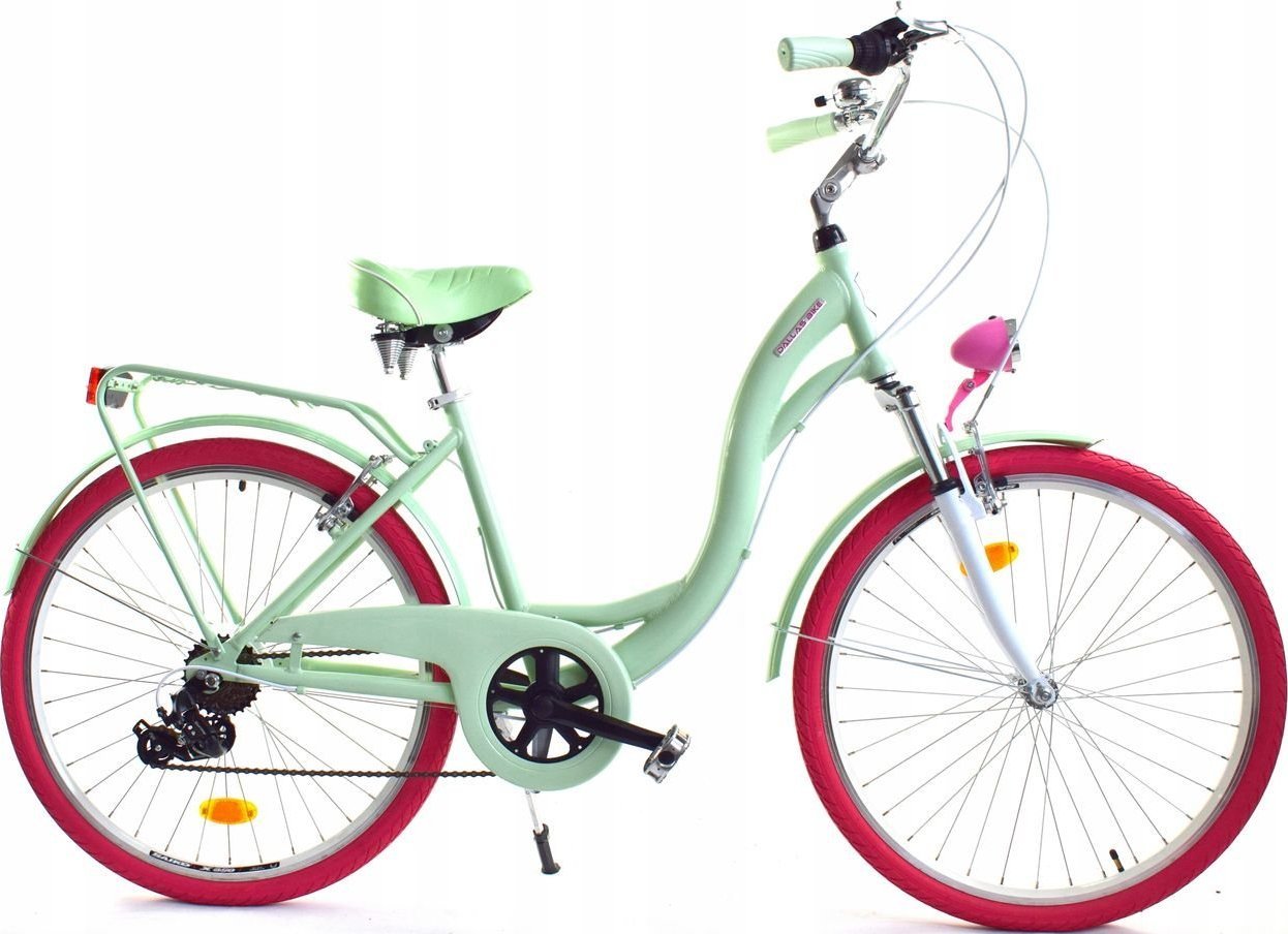 Dallas Bike Rower Dallas City Alu 26" 7spd - mięta z różem