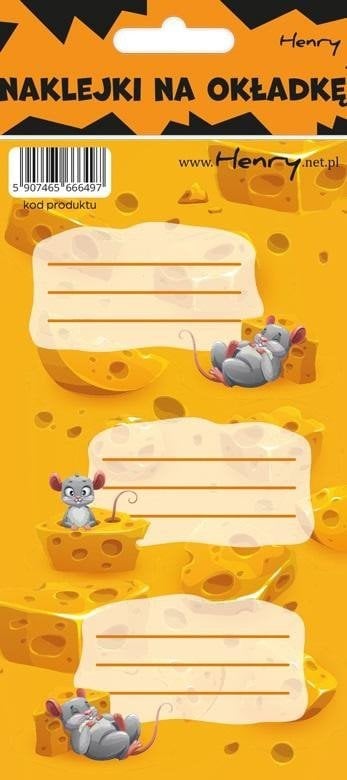 HENRY Naklejki na zeszyty - Ser (12szt)