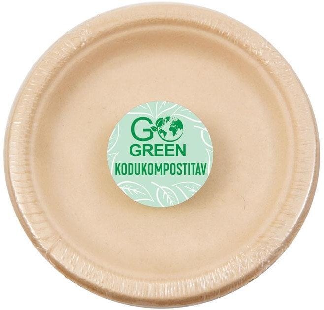 Leifheit Kompostowalne cukrowe talerze z wzorem Go Green* O15cm 10 gab./ 0 08kg 4743115011283