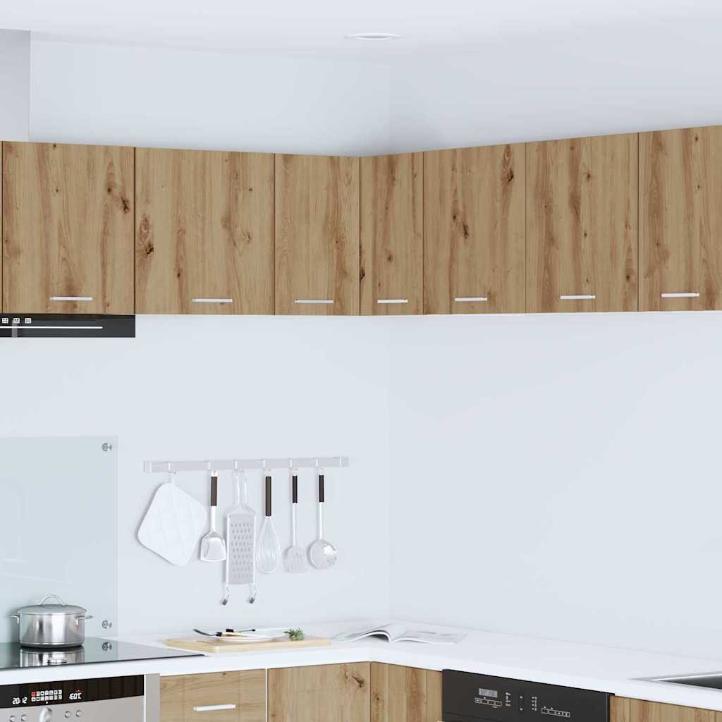 vidaXL Szafka wisząca Riga Dąb rzemieślniczy i biały 57 x 57 x 40 cm