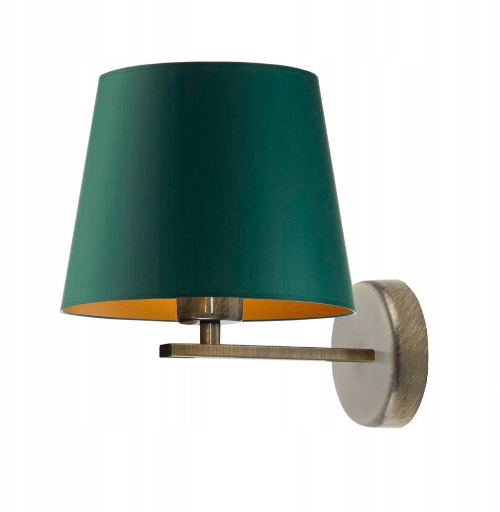 Kinkiet do salonu z abażurem ze złotym wnętrzem w stylu glamour PUNA GOLD abażur ze złotym wnętrzem E27