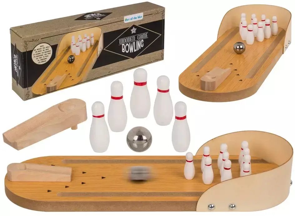 Gra Stołowa Bowling - Mini Kręgielnia - Zręcznościowa Gra Imprezowa