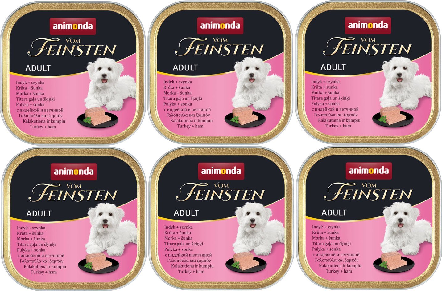 Animonda ANIMONDA Dog Vom Feinsten Adult indyk z szynką 6x150g