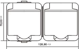 Karlik Gniazdo podwójne Junior z/u klapka dymna brązowy (4GHE-2d)