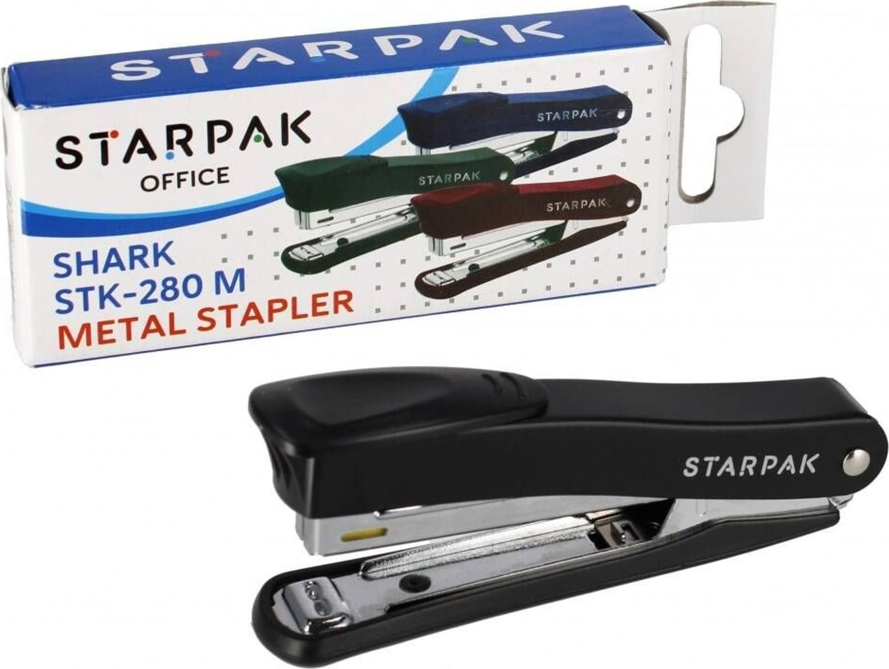 Zszywacz Starpak ZSZYWACZ MET 12K 10 CZARNY STK-280M PUD 12/144