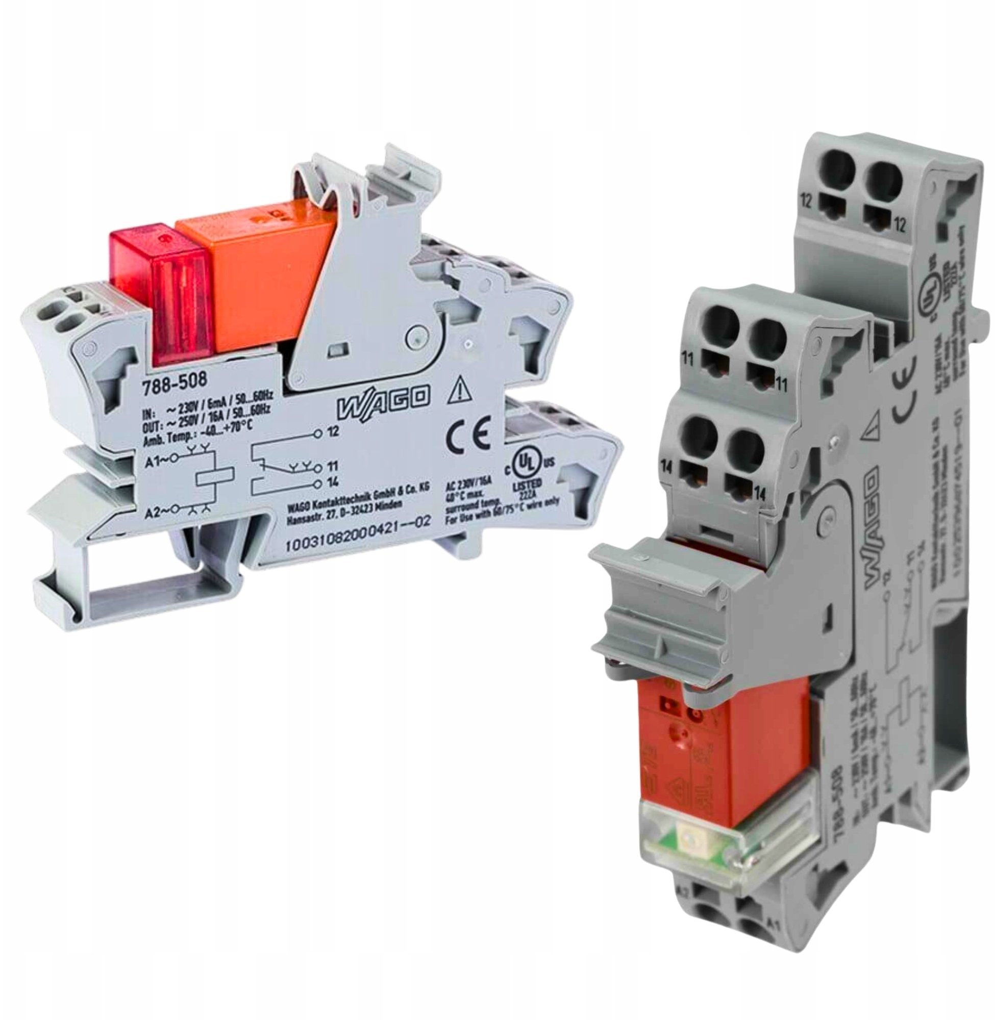 Przekaźnik przemysłowy 1P 16A 230V AC AgNi 788-508 /1szt./