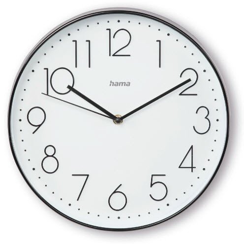 ZEGAR ŚCIENNY CORSICA BIAŁY CZARNY 30 cm