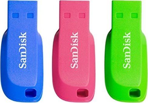 Pendrive SanDisk Cruzer Blade (3 sztuki), 32 GB (SDCZ50C-032G-B46T)