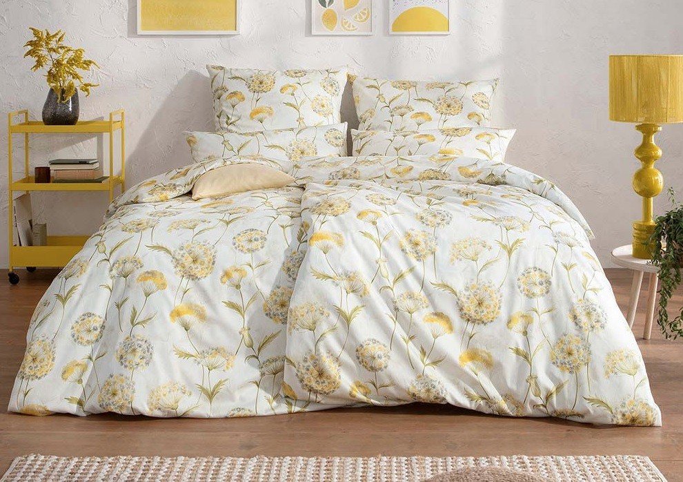 Pościel satynowa 155x200 cm Lumina 7959/710 gelb