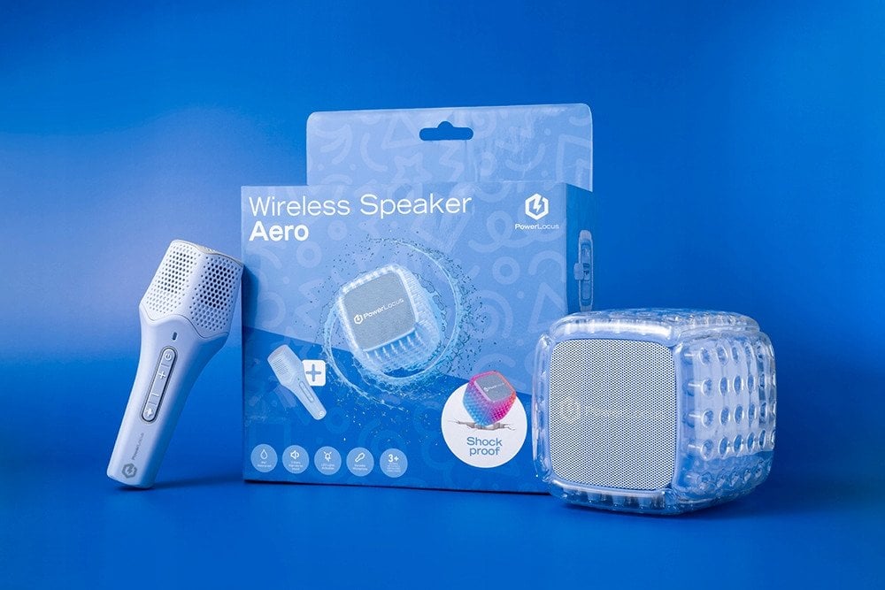 PowerLocus Bluetooth Speaker Karaoke Kids Blue/Pur