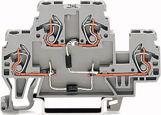 Wago Dwupiętrowa złączka diodowa 2,5mm2 szara (870-541/281-492)