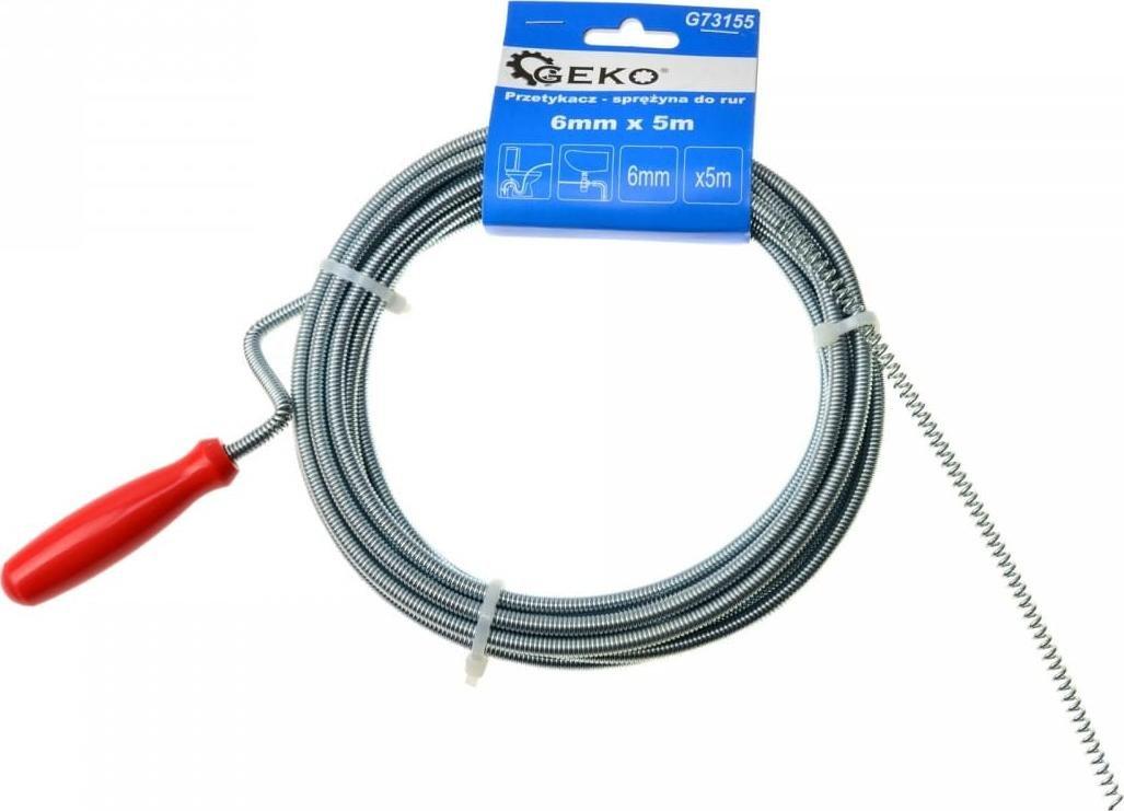 Geko PRZETYKACZ - SPRĘŻYNA DO RUR 6MM X 5M (20) G73155 GEKO
