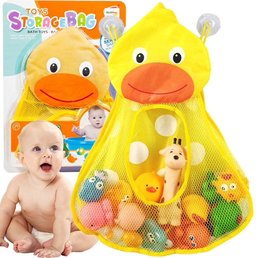 Torba Siatka Organizer Worek na zabawki kąpielowe KACZUSZKA