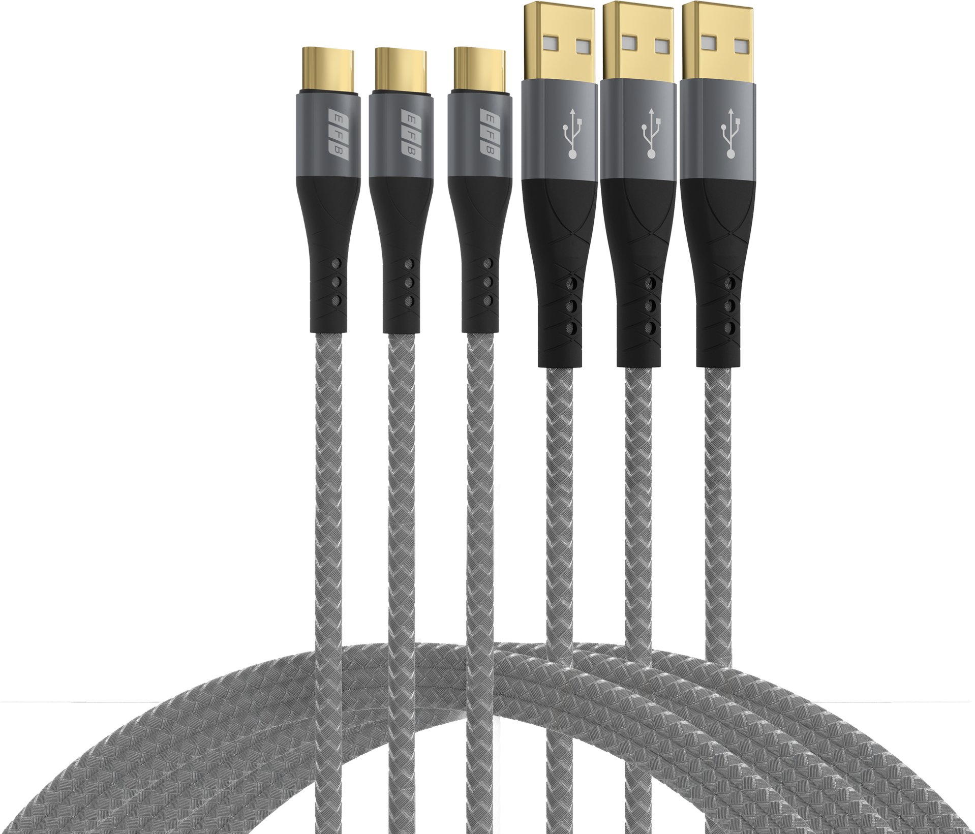 Kabel USB EFB USB-A - USB-C 2 m Czarny (USB-AC-00008)