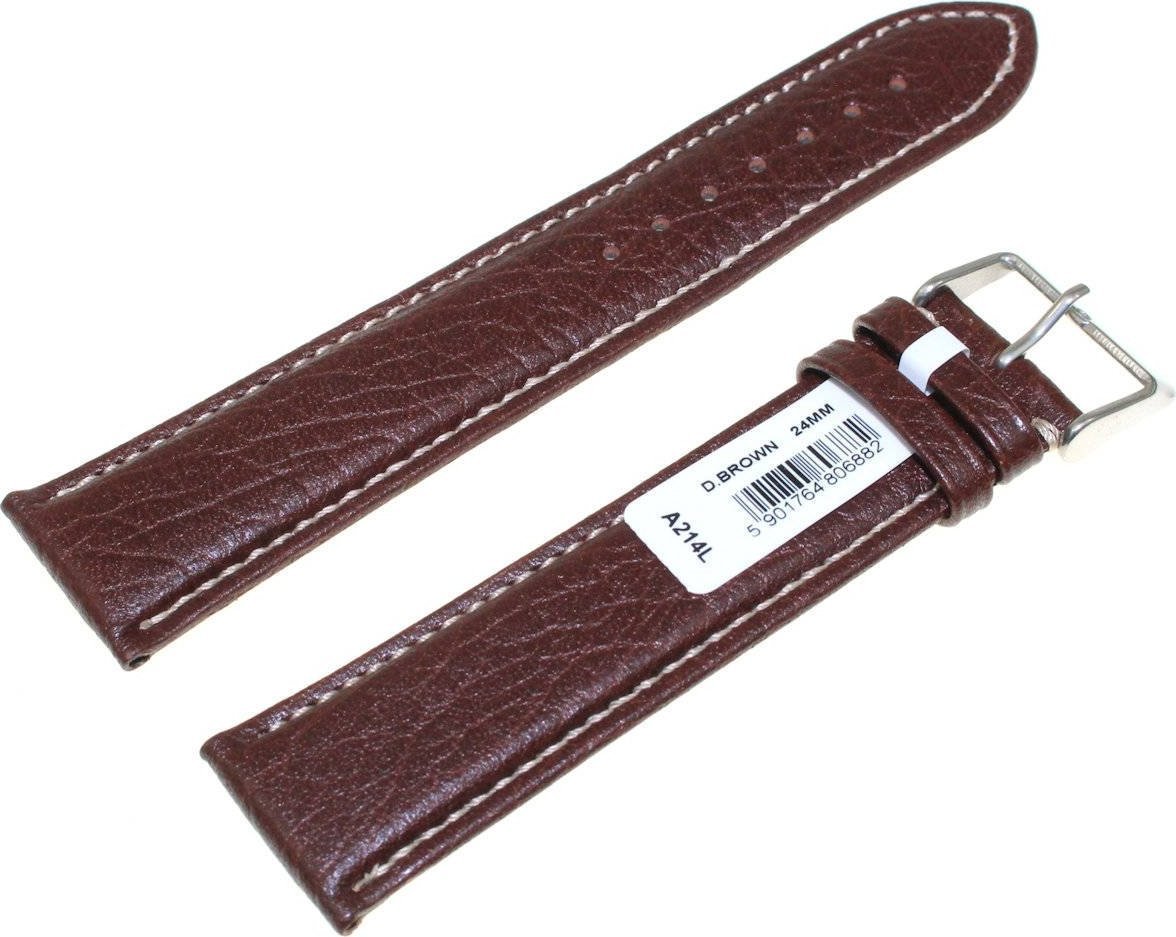 Chermond Skórzany pasek do zegarka Chermond 24 mm A214L.24 brązowy XXL