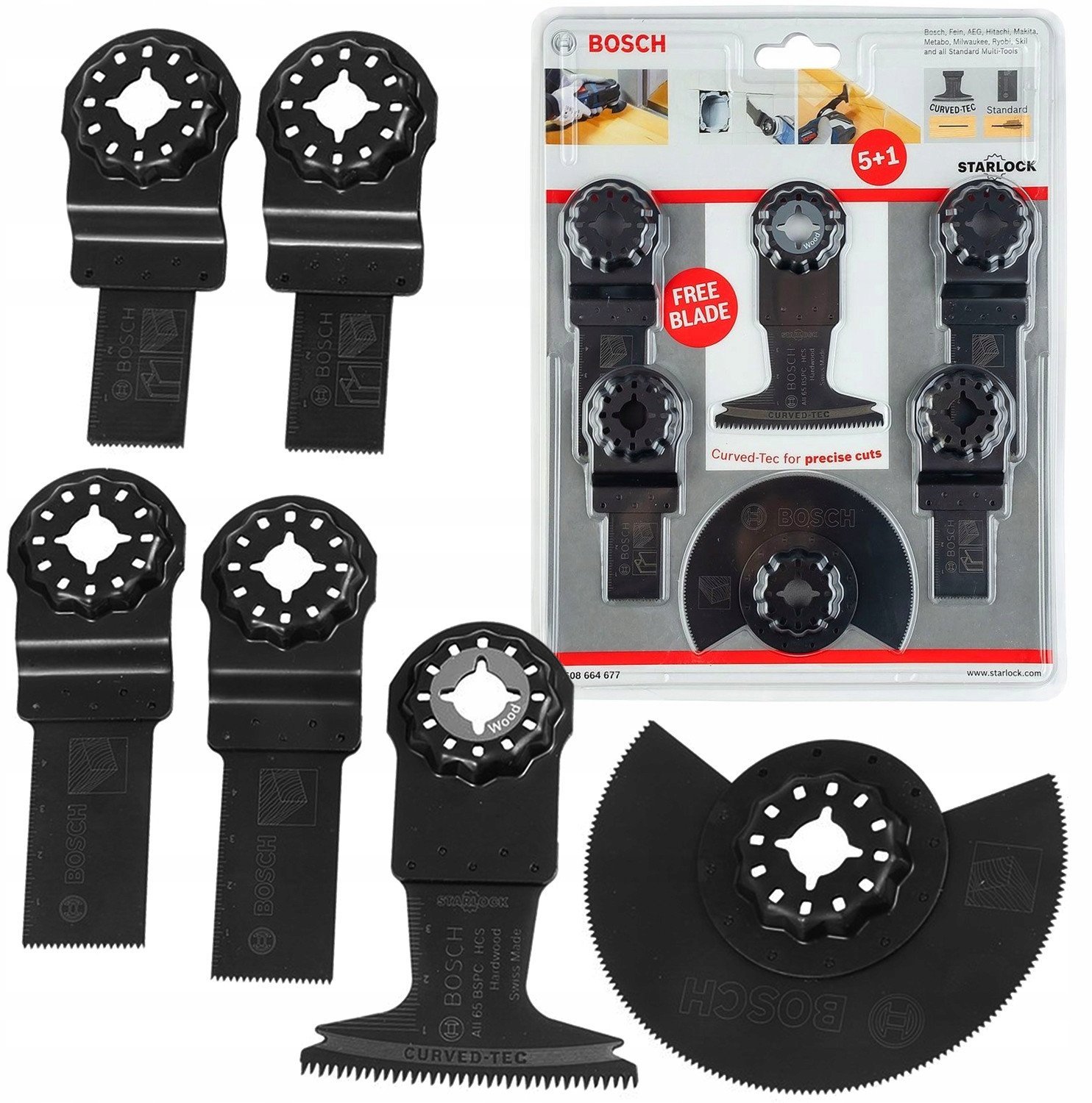 Bosch Zestaw 6 brzeszczotów Starlock do GOP PMF (2608664677)