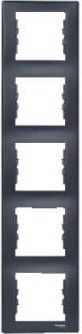 Schneider Electric Ramka pięciokrotna Sedna pionowa grafitowa (SDN5801570)