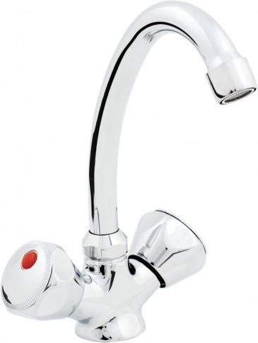 Bateria umywalkowa Hydroland Standard stojąca chrom (5900238565119)