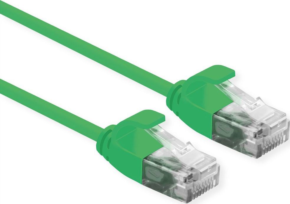 Roline Patchcord ROLINE data center UTP kat. 6A (klasa EA), LSOH, Slim, zielony, 5 m