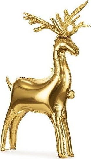 Balon foliowy renifer złoty 124x80cm