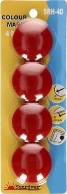 Argo Magnesy 40mm ARGO WF 607254 czerwone 4 szt