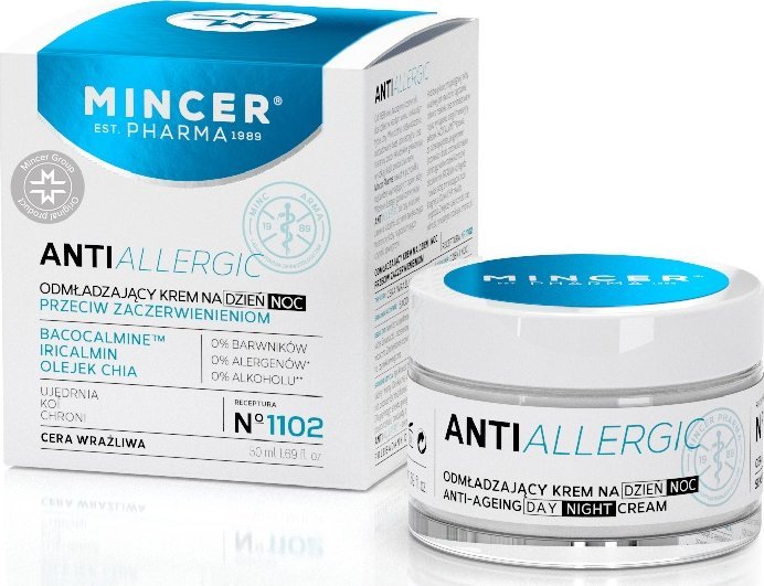 Mincer Pharma Anti Allergic Krem odmładzający na dzień do cery wrażliwej, 50ml
