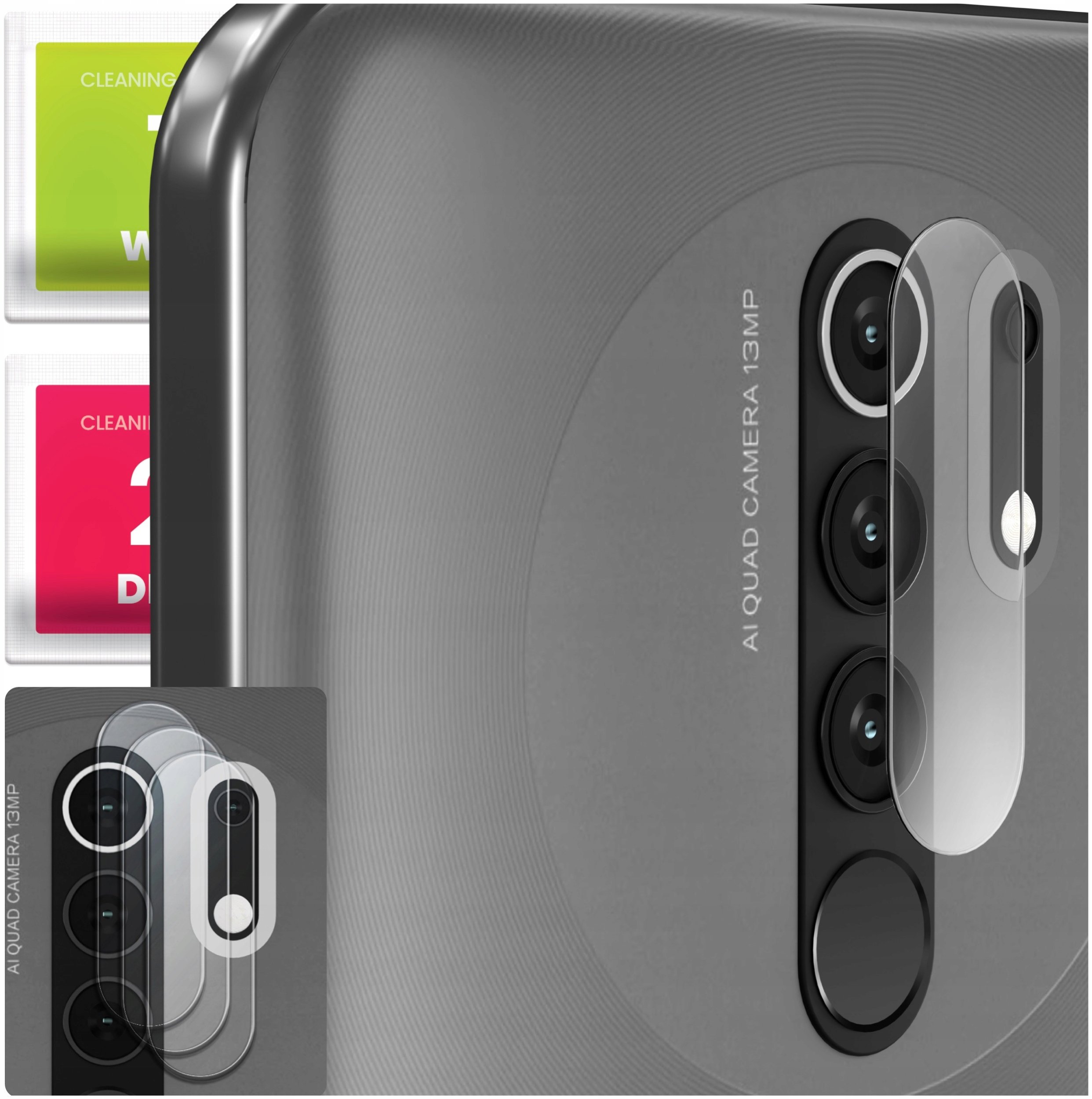 3-PAK Szkło Na Aparat Do Xiaomi Redmi 9 (Hartowane, Ochronne, Na Obiektyw)