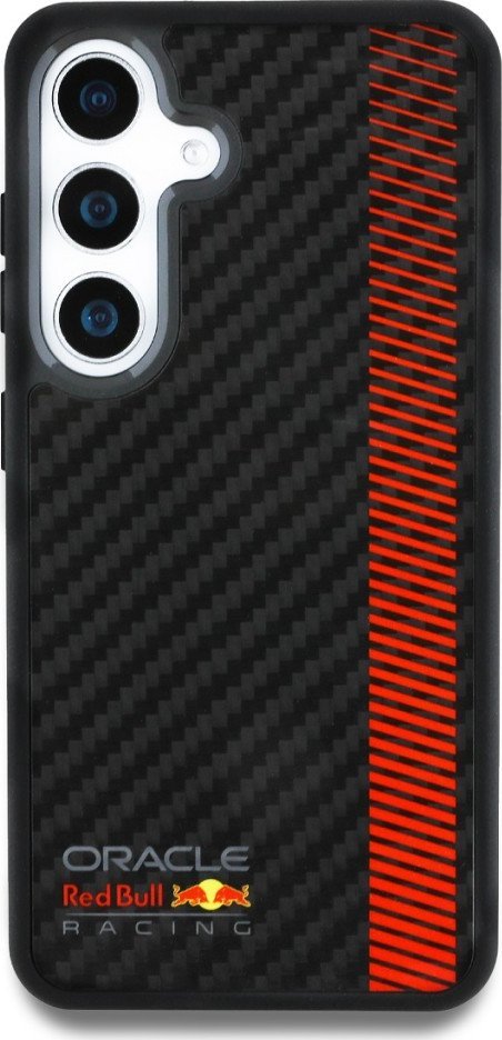 Red Bull Real Carbon Fiber Powerbar MagSafe Case for Samsung Galaxy S25+ Black