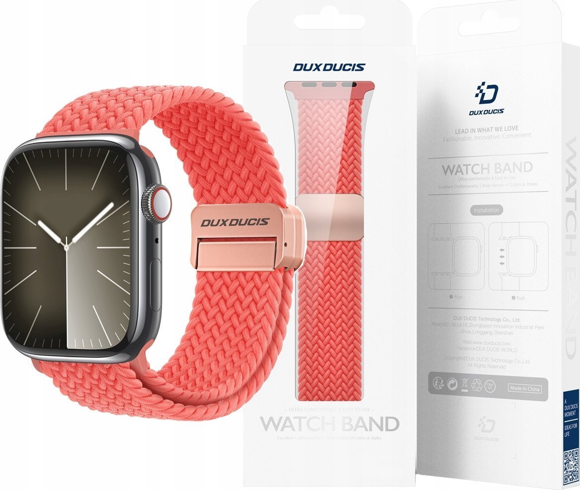 Dux Ducis Mixture Pro - pleciona opaska do Apple Watch 38/40/41mm guava