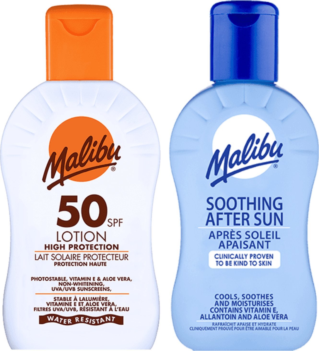 Malibu Malibu SPF50 Balsam 100ml + Balsam Po Opalaniu 100ml