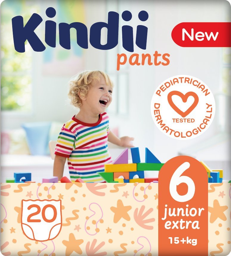 Osram Kindii Pieluchomajtki chłonne junior extra rozmiar 6 (15+ kg) 20 sztuk