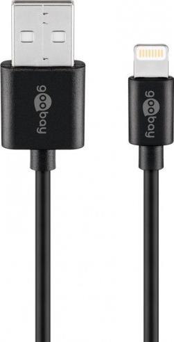 Kabel USB Goobay USB-A - Lightning 1 m Czarny (63523)